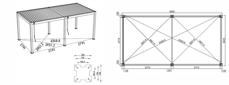 Bioklimatická pergola - INTRO PLUS